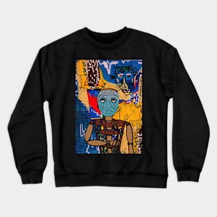 R2D2 NFT - Unique Traits with Puppet Mask and Street Art Background Crewneck Sweatshirt